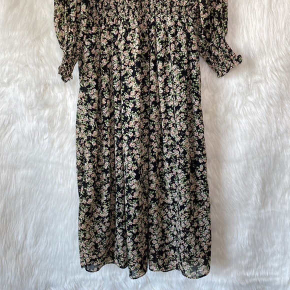 ASOS DESIGN shirred midi dress in ditsy floral print - Picture 6 of 16